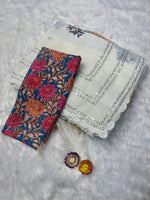 HETSHVI Premium Crush Organza Saree with Self-Sequins & Dori Arco Border | Kalamkari Blouse