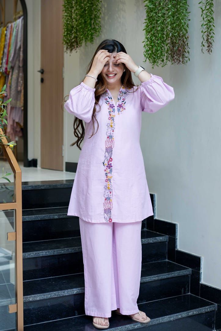 Elegant Mal Cotton Embroidered Kurta Set