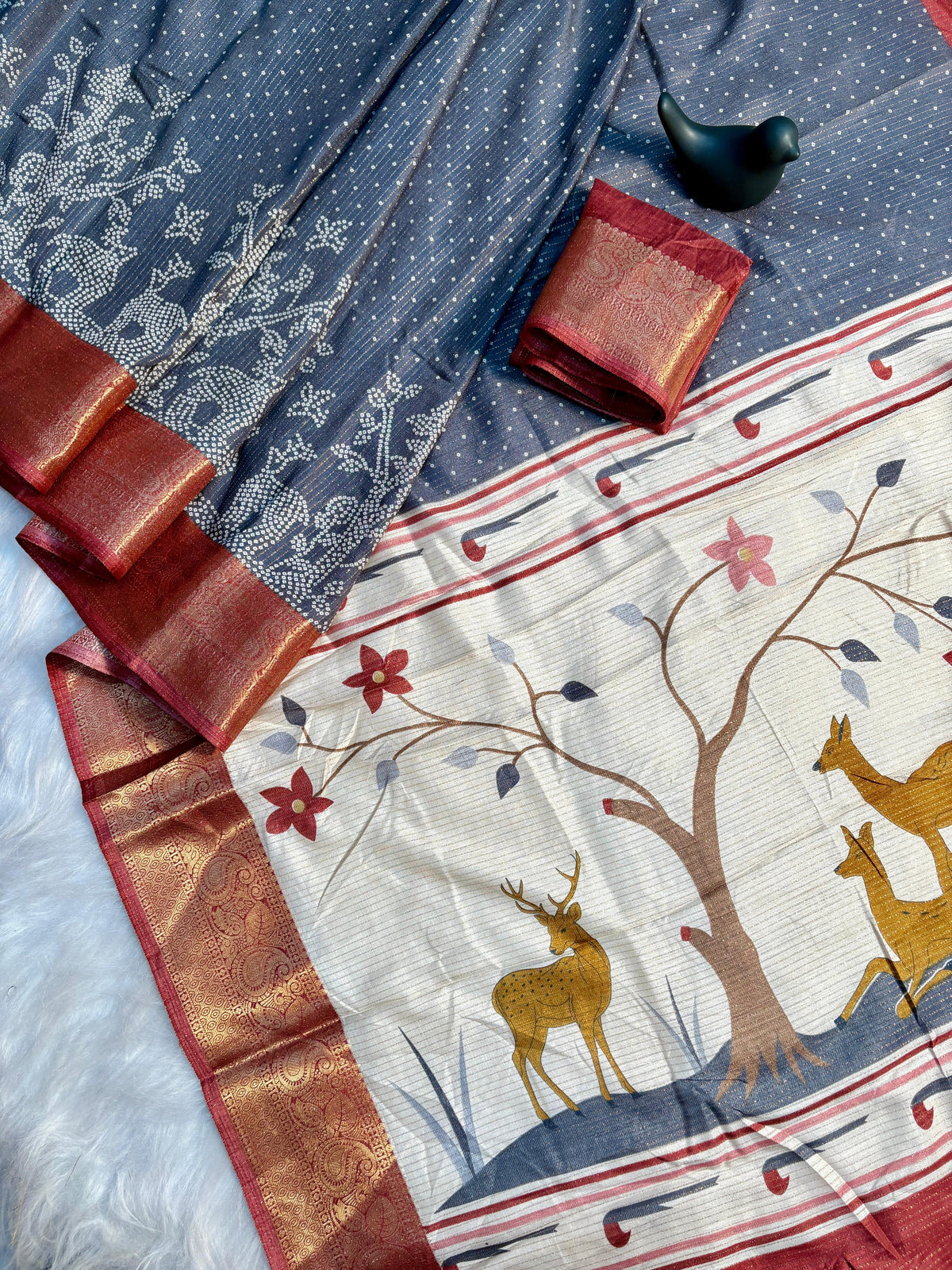 Reko Jari Dola Silk Saree with Elegant Jacquard Border