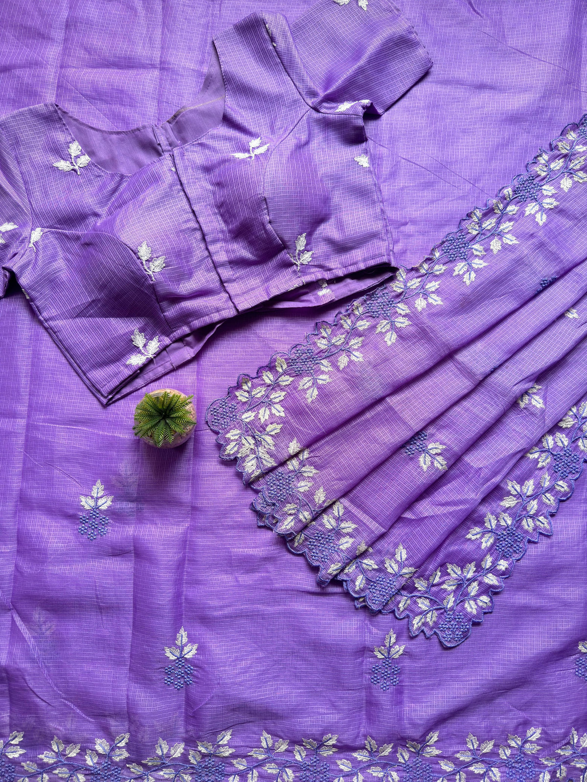 Bollywood Inspired Kota Doriya Saree with Multi Thread Work & Scallop Border