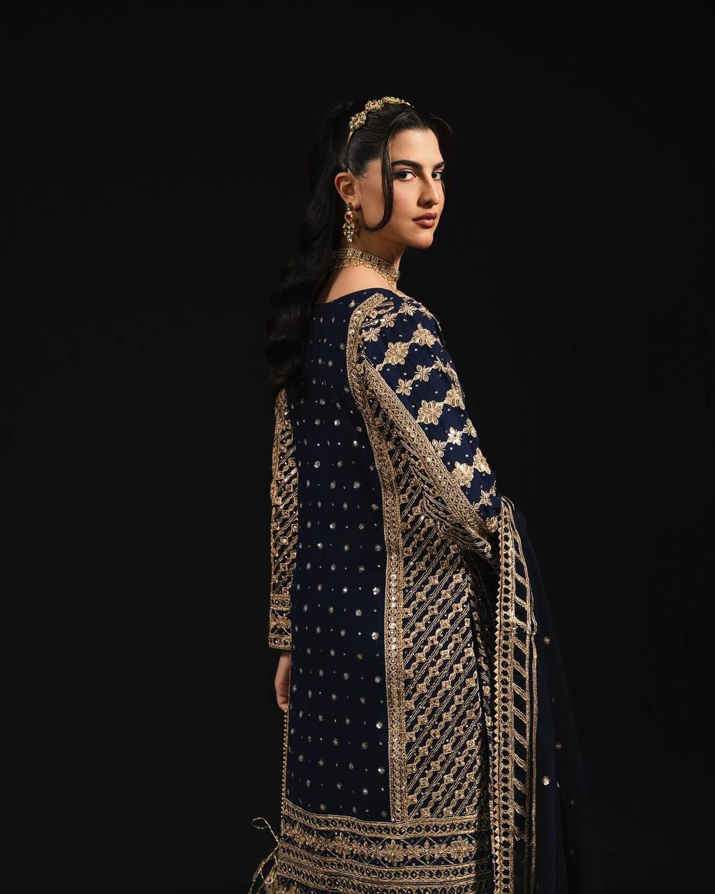 Elegant Foux Georgette Top-Pant-Dupatta Set with Thread & Sequence Work