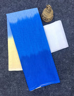 Plain Linen Saree with Digital Print & Latkan