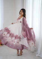 Premium Organza Silk Anarkali Set with Dupatta