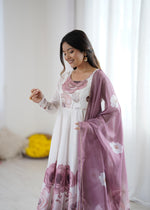 Premium Organza Silk Anarkali Set with Dupatta