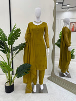 Elegant Faux Georgette 3-Piece Set with Dupatta