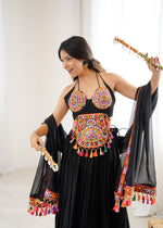 Designer Heavy Rayon Lehenga Choli with Real Mirror Work & Georgette Dupatta – Full Stitched