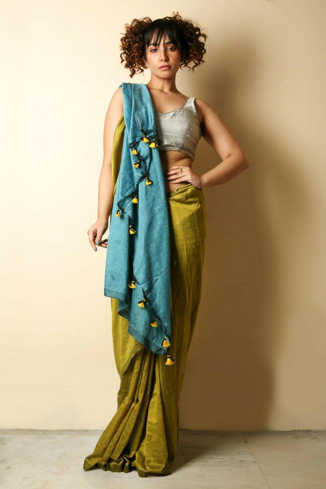 Mal Cotton Saree with Contrast Blouse & Pallu | Beautiful Latkans | Premium Quality