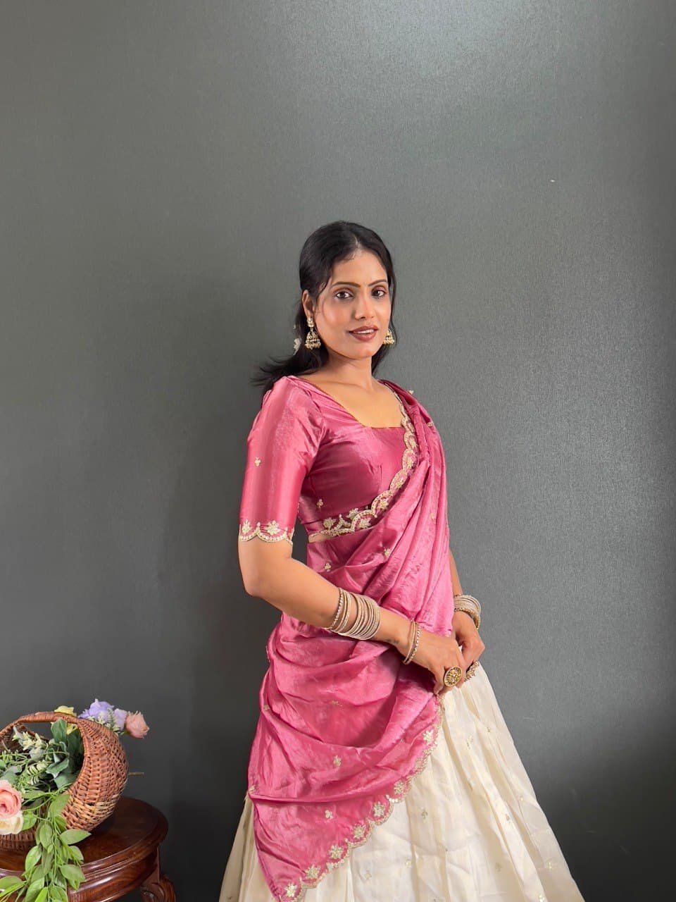 Kalini Designer Lehenga Set | Heavy Embroidery Tissue Silk Lehenga with Fendy Choli & Dupatta image 19