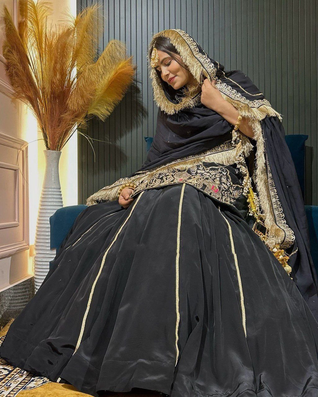 Elegant Natural Crepe Silk Lehenga Set with Beads & Sequin Work image 4