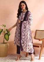 Vrutika Printed Kurti with Pant & Dupatta Set | Slub Cotton | Heavy Premium Quality