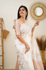 Banarasi Soft Lichi Silk Saree with Rich Jacquard Weaving image 1
