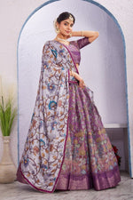 Graceful Soft Dola Cotton Silk Lehenga Choli with Chinon Dupatta image 0