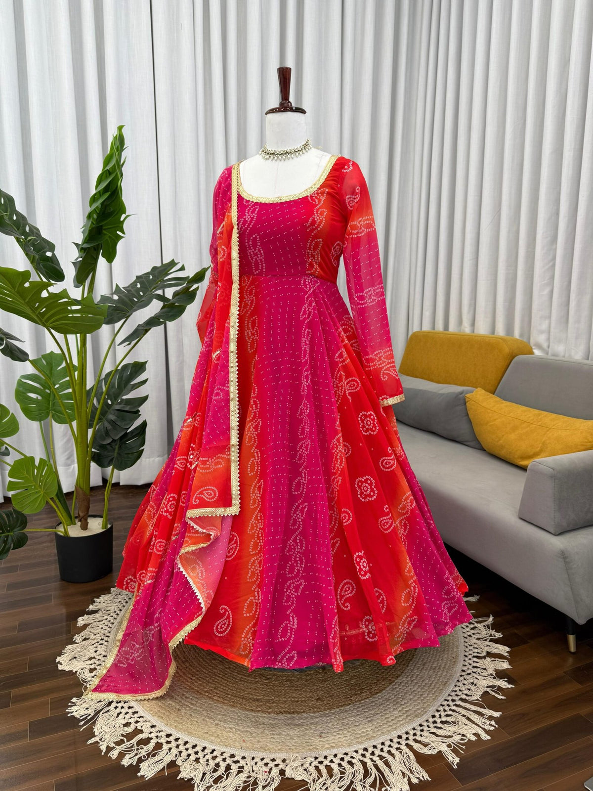 Premium Faux Georgette Anarkali 3-Piece Set with Dupatta image 4