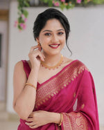 Soft Lichi Silk Saree with Rich Pallu & Jacquard Work image 5