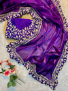 Vrunda Designer Jimmy Choo Silk Saree with Embroidered Blouse image 0