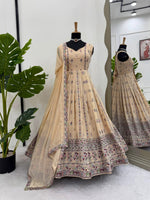 Elegant 3-Piece Co-ord Set in Faux Georgette with Sequence Work image 6