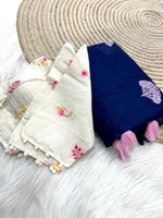 Pure Chanderi Cotton Saree with Multi-Thread Work & Heavy Tassels image 7