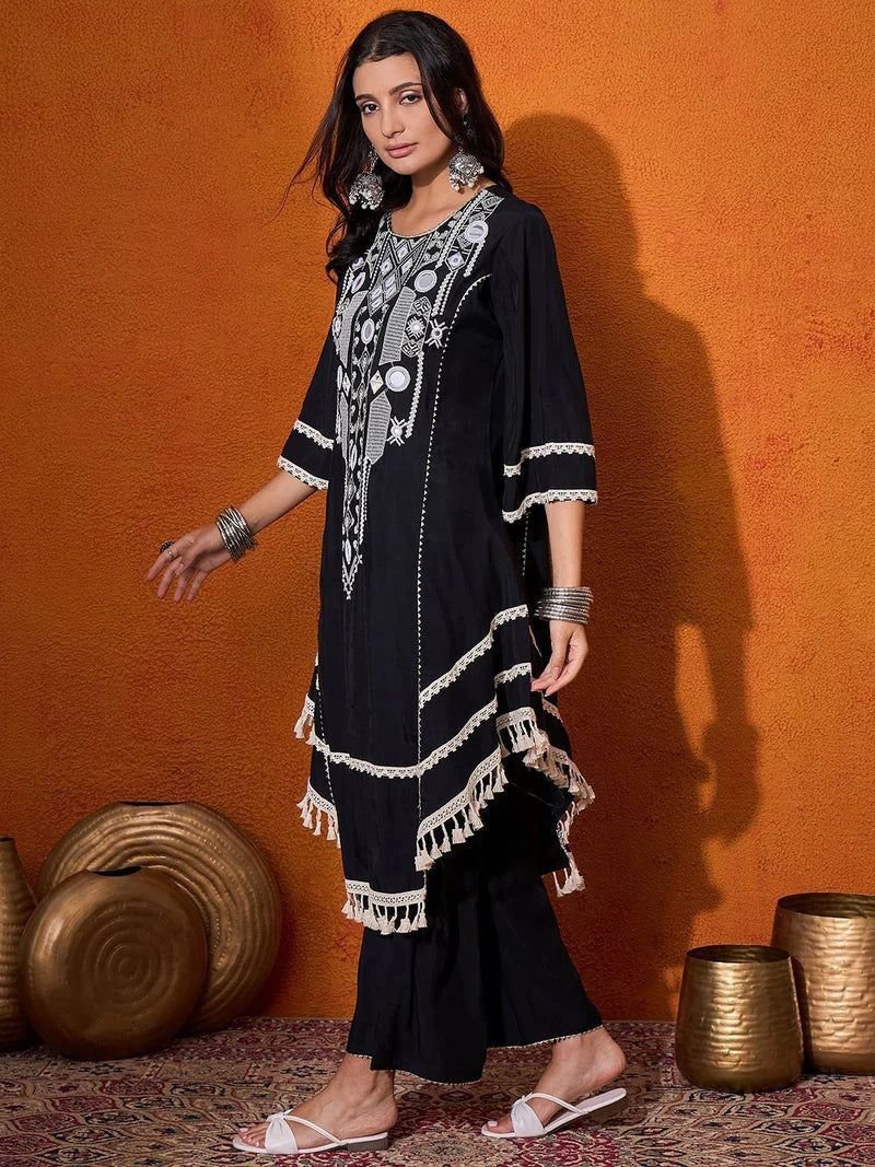 Elegant Reyon Cotton 2-Piece Set with Real Mirror Work image 7