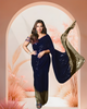 Bollywood Blockbuster Sequin Design Georgette Saree with Cutwork Lace Border