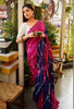 Plain Linen Saree with Mirror & Digital Print Work + Bangalory Satin Blouse