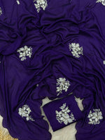 Elegant Two-Tone Vichitra Silk Saree with Sequin Work and Arco Border image 9