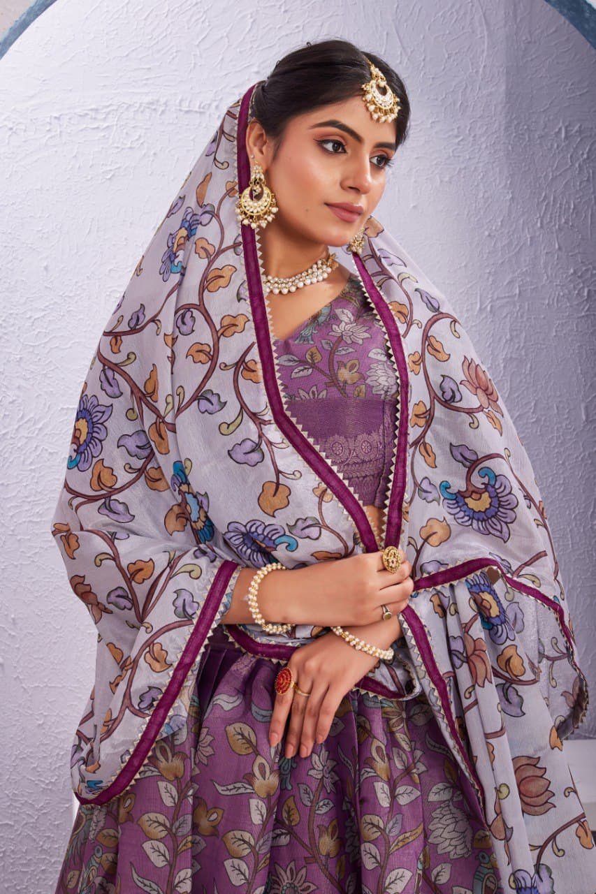 Graceful Soft Dola Cotton Silk Lehenga Choli with Chinon Dupatta image 3