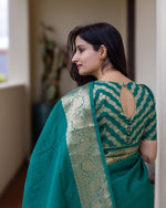 Banarasi Soft Lichi Silk Saree with Rich Jacquard Weaving image 4