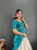 Kalini Designer Lehenga Set | Heavy Embroidery Tissue Silk Lehenga with Fendy Choli & Dupatta image 21