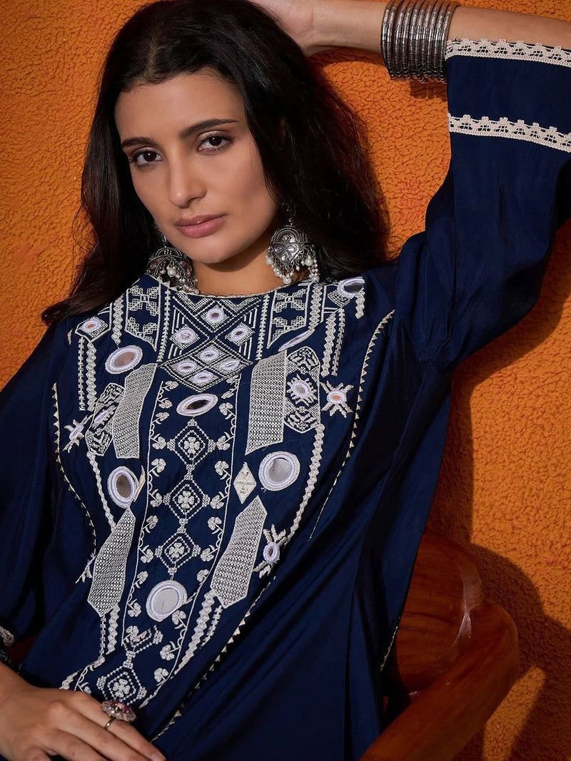 Elegant Reyon Cotton 2-Piece Set with Real Mirror Work image 16