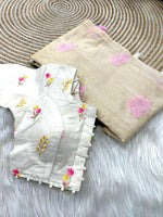 Pure Chanderi Cotton Saree with Multi-Thread Work & Heavy Tassels image 0