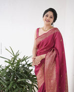Soft Lichi Silk Saree with Rich Pallu & Jacquard Work image 4