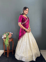 Kalini Designer Lehenga Set | Heavy Embroidery Tissue Silk Lehenga with Fendy Choli & Dupatta image 0