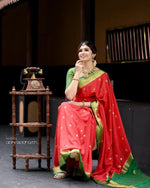 Manali Soft Lichi Silk Saree with Rich Jacquard Pallu & Border | Party & Wedding Wear image 1