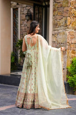 Elegant 3-Piece Co-ord Set in Faux Georgette with Sequence Work image 9