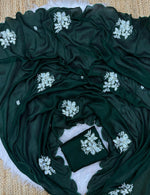 Elegant Two-Tone Vichitra Silk Saree with Sequin Work and Arco Border image 14