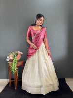 Kalini Designer Lehenga Set | Heavy Embroidery Tissue Silk Lehenga with Fendy Choli & Dupatta image 20