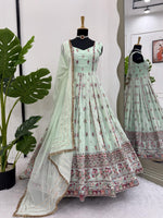 Elegant 3-Piece Co-ord Set in Faux Georgette with Sequence Work image 10