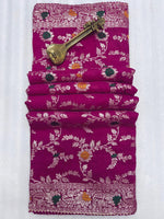 Soft Dolla Viscose Silk Saree with Zari & Meenakari Weaving - Magenta image