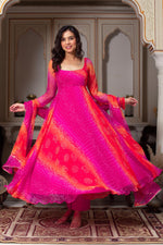 Premium Faux Georgette Anarkali 3-Piece Set with Dupatta image 0