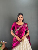 Kalini Designer Lehenga Set | Heavy Embroidery Tissue Silk Lehenga with Fendy Choli & Dupatta image 3