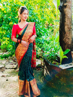 Narayan Pet Cotton Saree with Zari Weaving & Sequence Work image 0