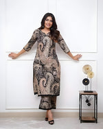 Keri Printed Kurti with Pant Set | Biscuit Cotton | Super Heavy Premium Quality