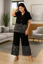 Festival Special Embroidery Co-ord Set | Slub Cotton