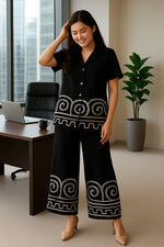 Festival Special Embroidery Co-ord Set | Slub Cotton