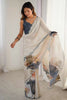 Rass Georgette Silk Saree with Mirror Work Border & Georgette Blouse