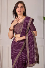 Bandhani Georgette Silk Saree with Embroidery Dori Work & Tapeta Blouse