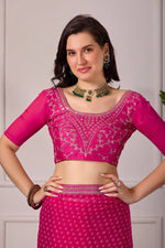 Bandhani Georgette Silk Saree with Embroidery Dori Work & Tapeta Blouse