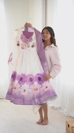 Premium Organza Silk Anarkali Set with Dupatta