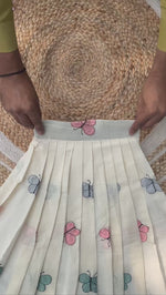 Kids Cura Cotton Lehenga Choli with Vibrant Embroidery & Flower Print Gown Style