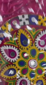 Elegant Leheriya Anarkali Gown with Gamthi Work & 7 Mtr Flair – Ready to Wear